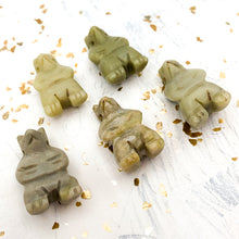 Load image into Gallery viewer, Vintage Carved Gemstone Baby Bear Focal Bead
