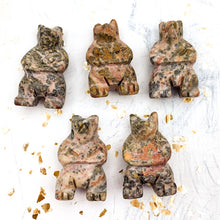 Load image into Gallery viewer, Vintage Carved Gemstone Baby Bear Focal Bead
