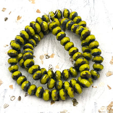 Load image into Gallery viewer, Pre-Order 3x5mm Rondelle Peridot with Picasso Finish Bead Strand
