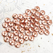 Load image into Gallery viewer, 12mm Faceted Rose Gold Metal Beads

