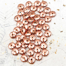 Load image into Gallery viewer, 12mm Faceted Rose Gold Metal Beads
