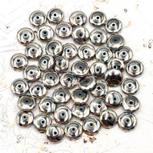 Load image into Gallery viewer, 12mm Faceted Rainbow Metal Spacer Bead
