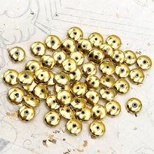 Load image into Gallery viewer, 12mm Faceted Bright Gold Metal Beads
