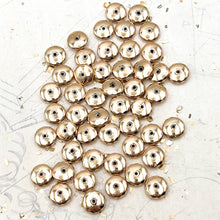 Load image into Gallery viewer, 12mm Faceted Warm Gold Metal Beads
