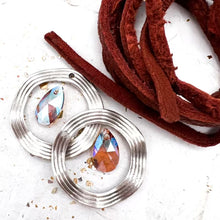 Load image into Gallery viewer, Rustic Leather, Hoop, and Premium Austrian Crystal Kit
