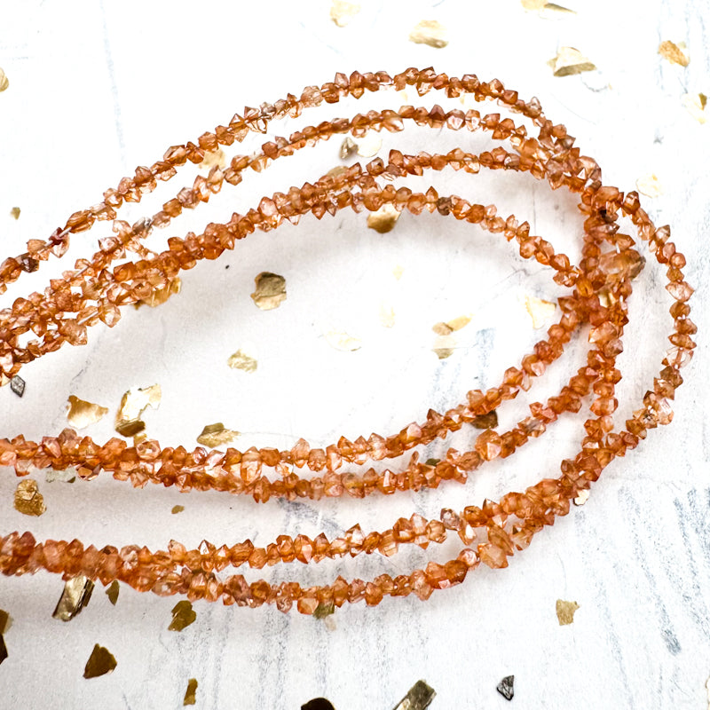 Pre-Order Tangerine Herkimer Quartz Gemstone Strand