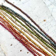Load image into Gallery viewer, Pre-Order 3mm Earthy Rainbow Fire-Polished Faceted Round Bead Strand Mix
