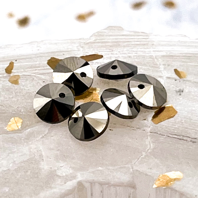 6mm Metallic Light Gold Premium Austrian Crystal - 6pcs