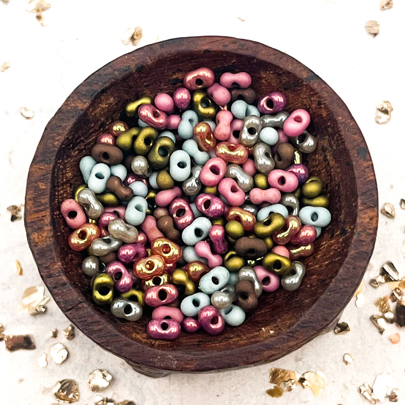 Metallic and Matte Peanut Beads