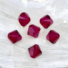 Load image into Gallery viewer, July 6mm Ruby Premium Crystal Bicone Bead Set - 6 Pcs
