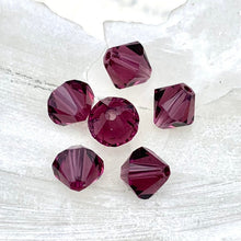 Load image into Gallery viewer, February 6mm Amethyst Premium Crystal Bicone Bead Set - 6 Pcs
