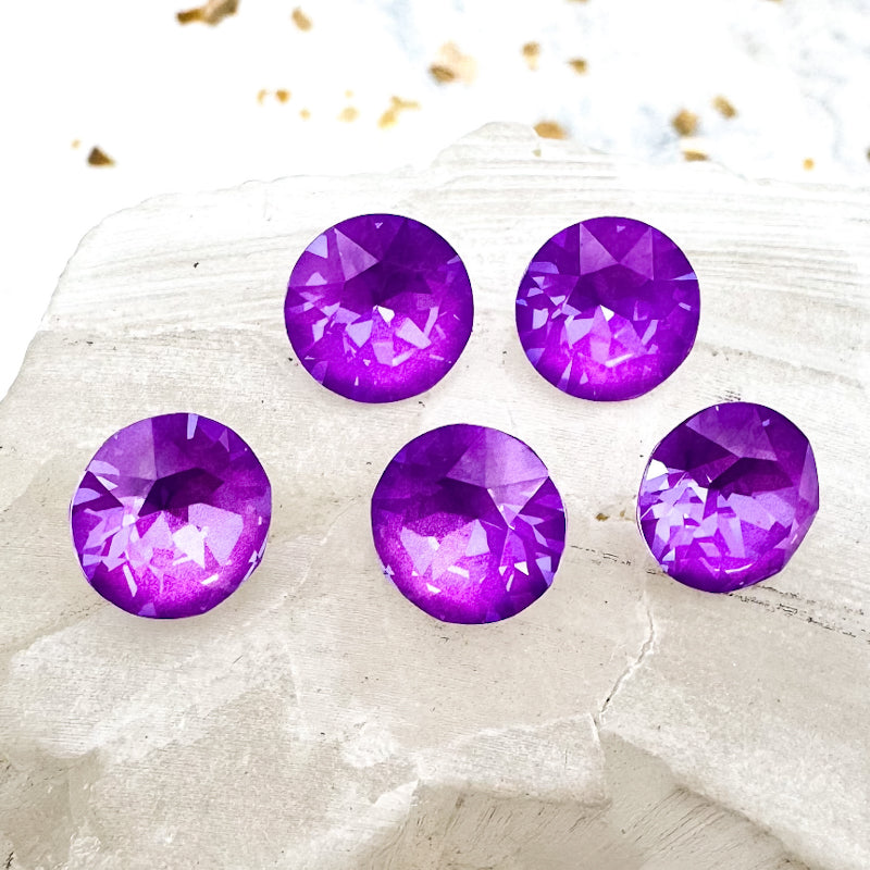 8mm Azure Blue Premium Austrian Crystal Unfoiled Set - 5pcs