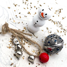 Load image into Gallery viewer, Read First Frosty the Snowman with Antique Silver-Plated Blue Bead
