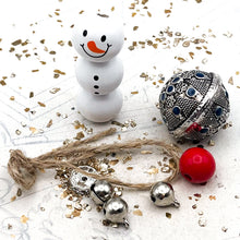 Load image into Gallery viewer, Read First Frosty the Snowman with Antique Silver-Plated Blue Bead
