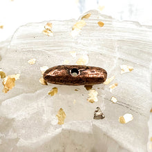 Load image into Gallery viewer, 17mm Antique Copper Horizontal Organic Metal Tube Bead
