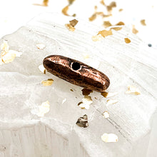 Load image into Gallery viewer, 17mm Antique Copper Horizontal Organic Metal Tube Bead
