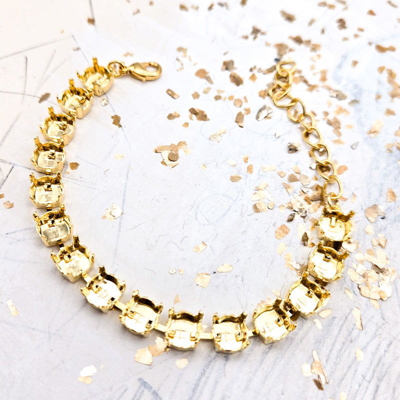 8mm 18k Gold Plated Sparkle Bracelet