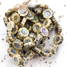 Load image into Gallery viewer, Pre-Order 12mm Hibiscus Flower Beige with Antique Silver and AB Finishes
