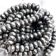 Load image into Gallery viewer, 3x5 Antique Silver Rondelle Bead Strand
