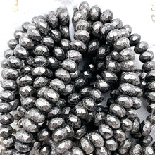 Load image into Gallery viewer, 3x5 Antique Silver Rondelle Bead Strand
