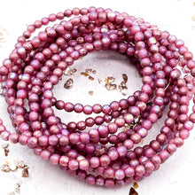 Load image into Gallery viewer, Pre-Order 3mm Round Druk Metallic Pink with a Metallic Pink Wash
