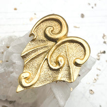 Load image into Gallery viewer, Golden Leaf Heart Brooch
