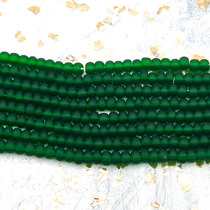 6/0 Frosted Pine Seed Bead Hank
