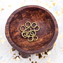 Load image into Gallery viewer, 5mm Textured Gold Circle Jump Ring Set - 12pcs
