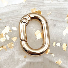 Load image into Gallery viewer, Simple Golden Locking Carabiner Clasp

