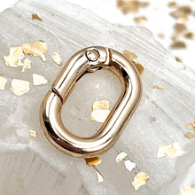 Load image into Gallery viewer, Simple Golden Locking Carabiner Clasp

