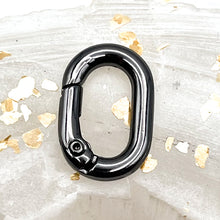 Load image into Gallery viewer, Simple Gunmetal Locking Carabiner Clasp
