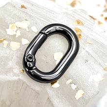 Load image into Gallery viewer, Simple Gunmetal Locking Carabiner Clasp
