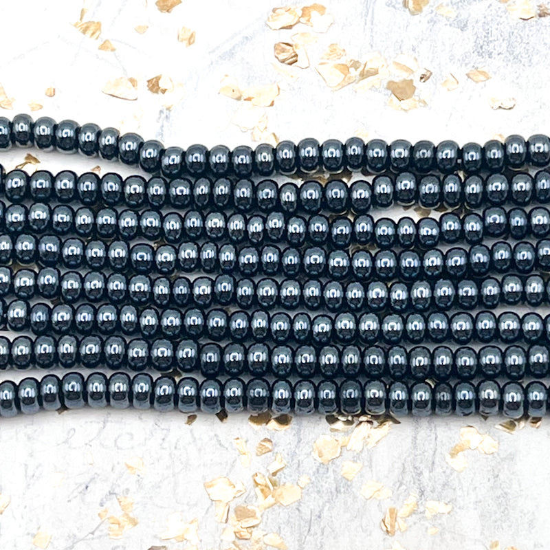 6/0 Gunmetal Seed Bead Hank