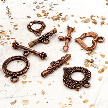 Load image into Gallery viewer, Copper Toggle Clasps - 4pcs
