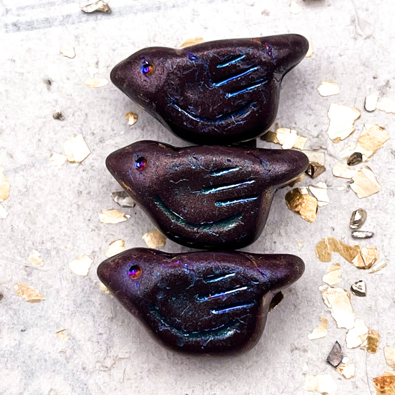 Pre-Order 11x22mm Bird Deep Marsala with Volcano Wash