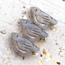 Load image into Gallery viewer, Pre-Order 11x22mm Bird White with Metallic Beige Wash
