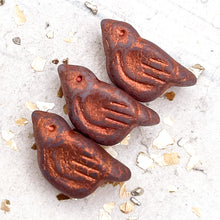 Load image into Gallery viewer, Pre-Order 11x22mm Bird White with a Matte Finish and a Copper Wash
