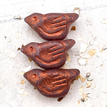 Load image into Gallery viewer, Pre-Order 11x22mm Bird White with a Matte Finish and a Copper Wash
