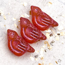 Load image into Gallery viewer, 11x22mm Bird Orange with a Matte Finish and a Metallic Pink Wash
