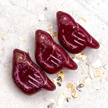 Load image into Gallery viewer, Pre-Order 11x22mm Bird Red with Metallic Pink Wash
