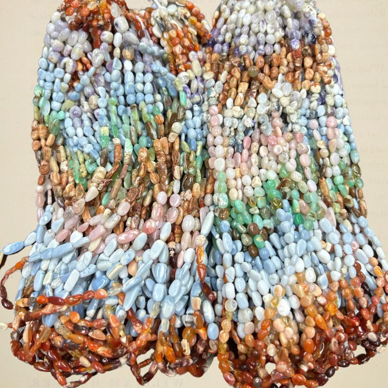 Rainbow Opal Nugget Gemstone Strand