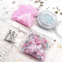 Load image into Gallery viewer, Cotton Candie Christmas 11/0 Seed Bead Fringe Earring Mix
