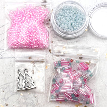 Load image into Gallery viewer, Cotton Candie Christmas 11/0 Seed Bead Fringe Earring Mix
