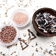 Load image into Gallery viewer, Winter Sunrise 11/0 Seed Bead Fringe Earring Mix
