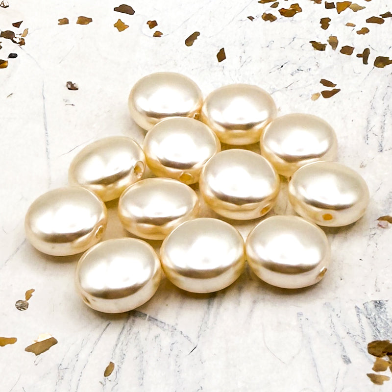 12mm Creamrose Pearl Crystal-12 pcs