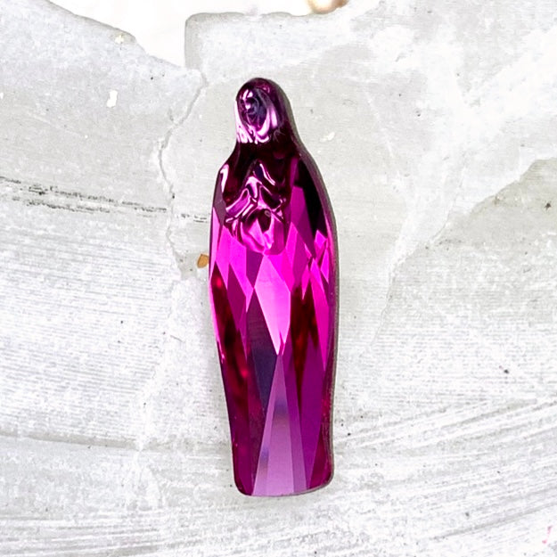 20x6.5mm Fuchsia Our Lady Guadeloupe Fancy Stone