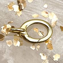 Load image into Gallery viewer, 18K Gold Plated Spring Gate Carabiner Clasp
