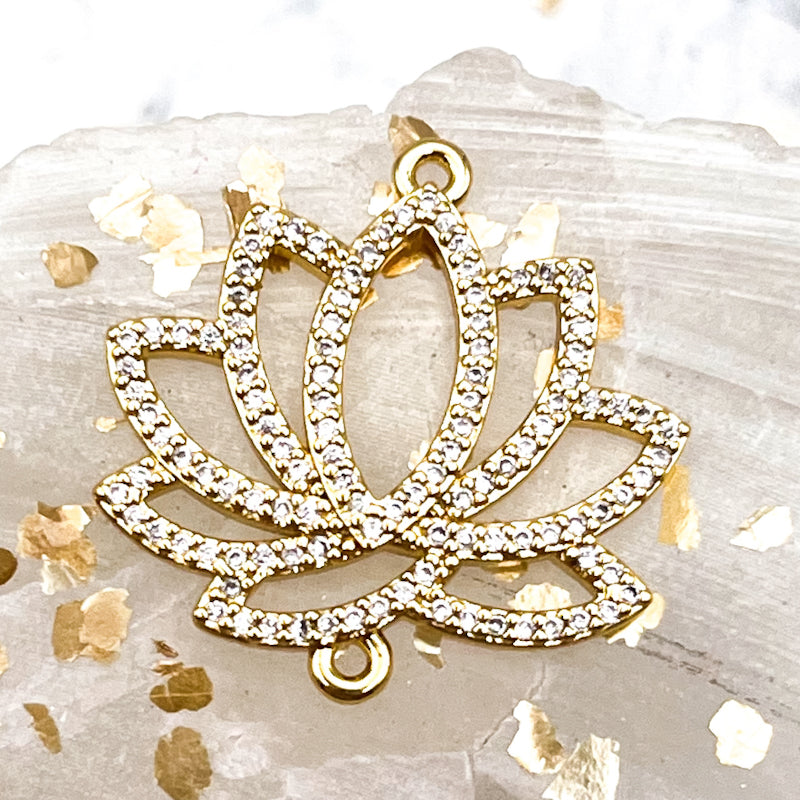 18K Gold Plated Long-Lasting Lotus Link