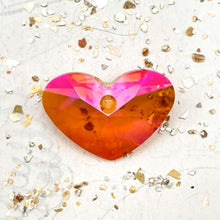 Load image into Gallery viewer, 37mm Large Astral Pink Crazy 4 U Heart Premium Crystal Pendant
