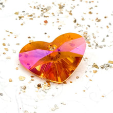 Load image into Gallery viewer, 37mm Large Astral Pink Crazy 4 U Heart Premium Crystal Pendant
